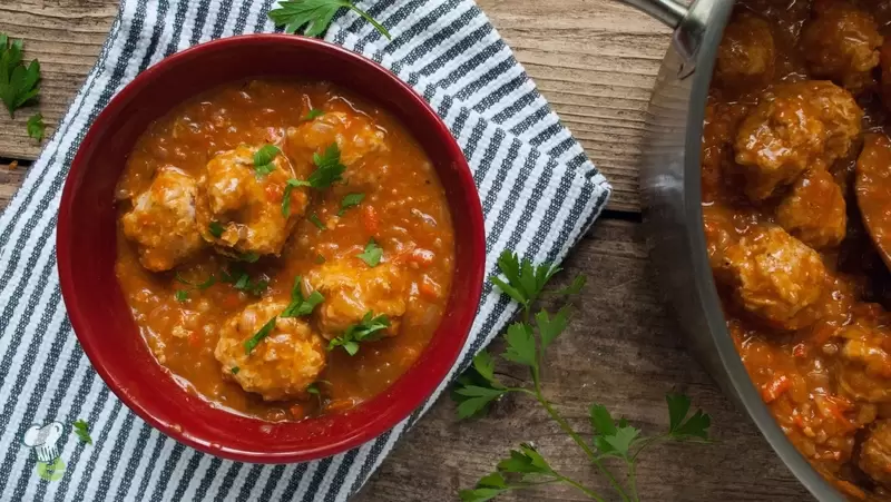 Heart Healthy Chicken Rice Meatballs