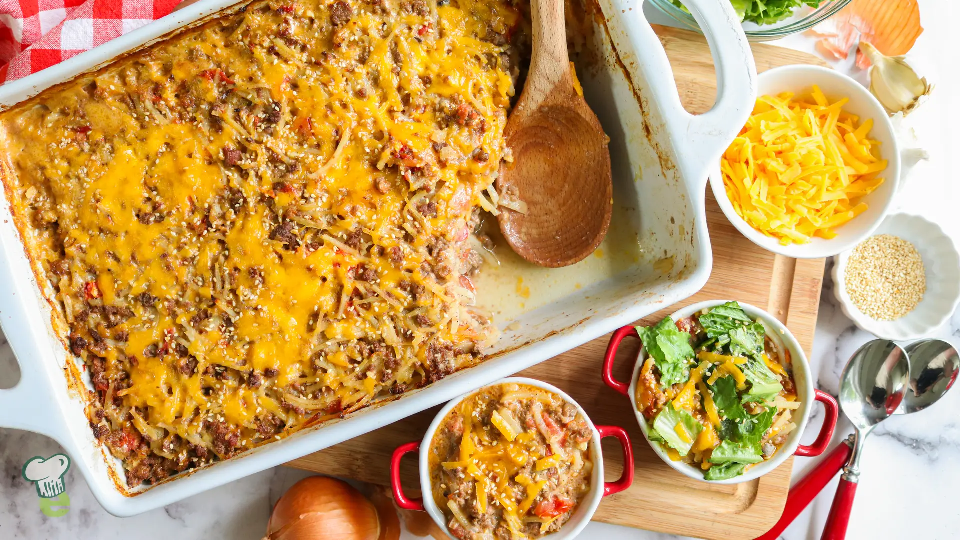Hamburger and Hash Brown Casserole