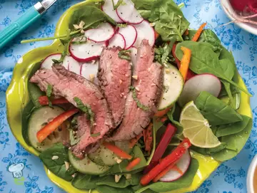 Grilled Steak Spinach Salad