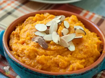 Roasted Sweet Potato Purée with Almonds