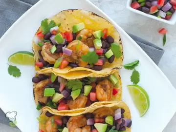 Shrimp and Black Bean Tacos