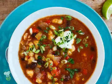 Black Bean and Hominy Chili
