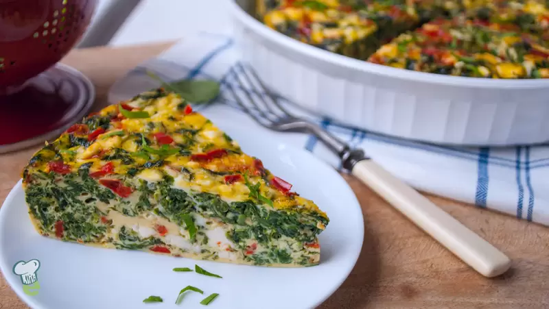 Heart Healthy Spinach and Bell Pepper Frittata