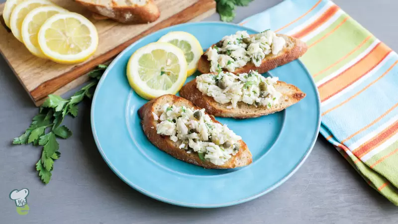 Heart Healthy Crab Bruschetta