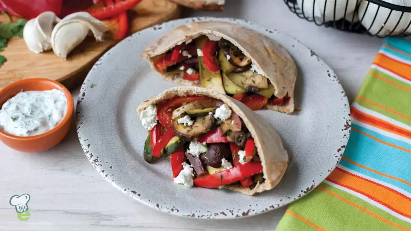 Heart Healthy Veggie Pita Sandwich