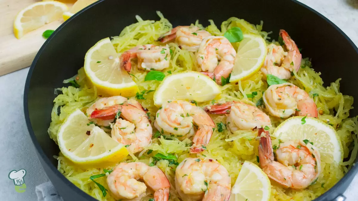 Heart Healthy Shrimp Spaghetti Squash