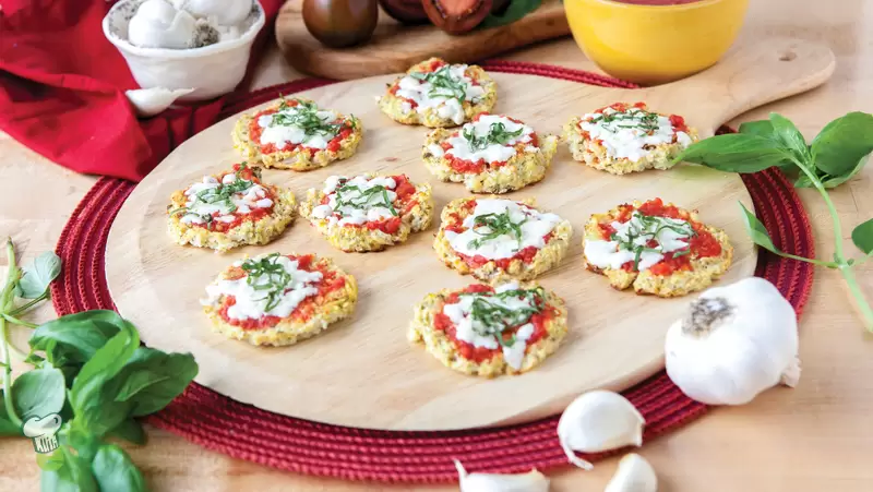 Heart Healthy Mini Cauliflower Pizzas