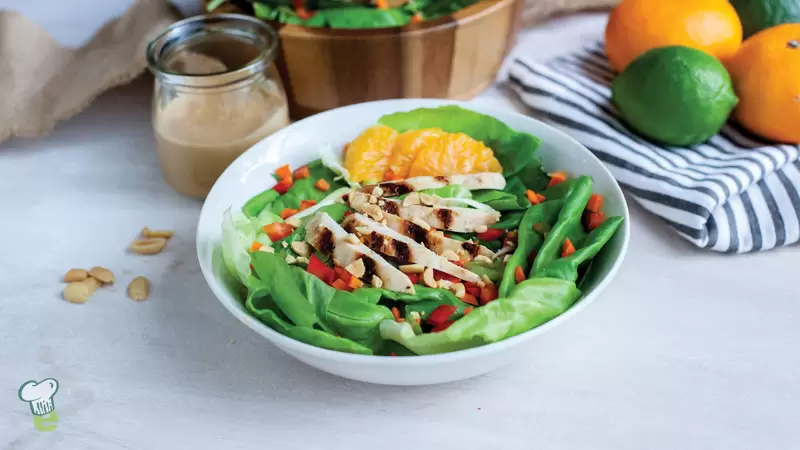 Heart Healthy Orange Thai Chicken Salad