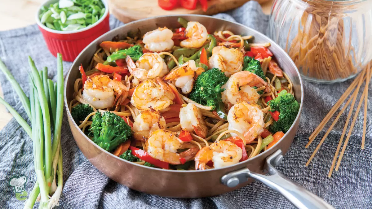 Heart Healthy Shrimp Lo Mein