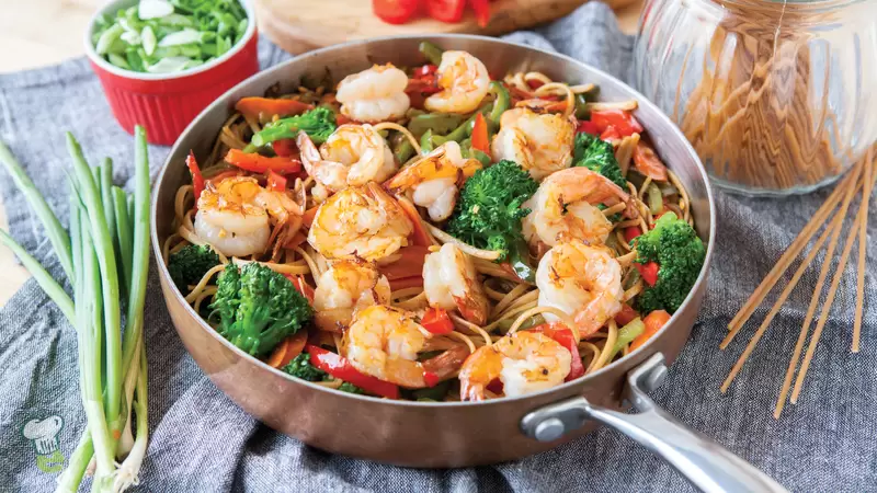 Heart Healthy Shrimp Lo Mein