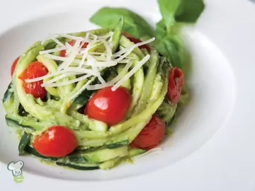 Zucchini Noodles with Creamy Avocado Pesto