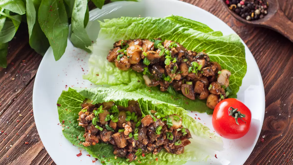 Heart Healthy Vegetarian Lettuce Mushroom Wraps
