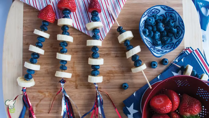 Heart Healthy Fruit Rocket Kebabs