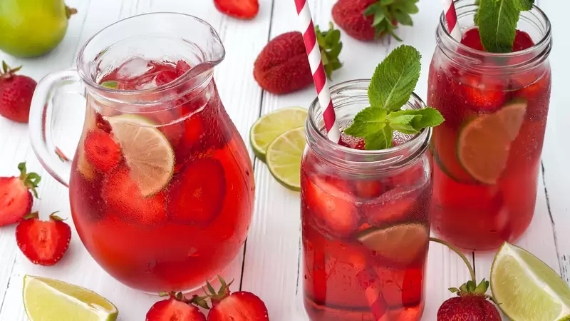 Heart Healthy Strawberry Lime Punch