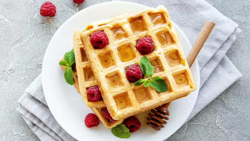 Heart Healthy Honey Yogurt Waffles