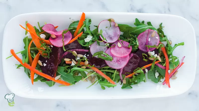 Heart Healthy Arugula, Beet and Radish Salad