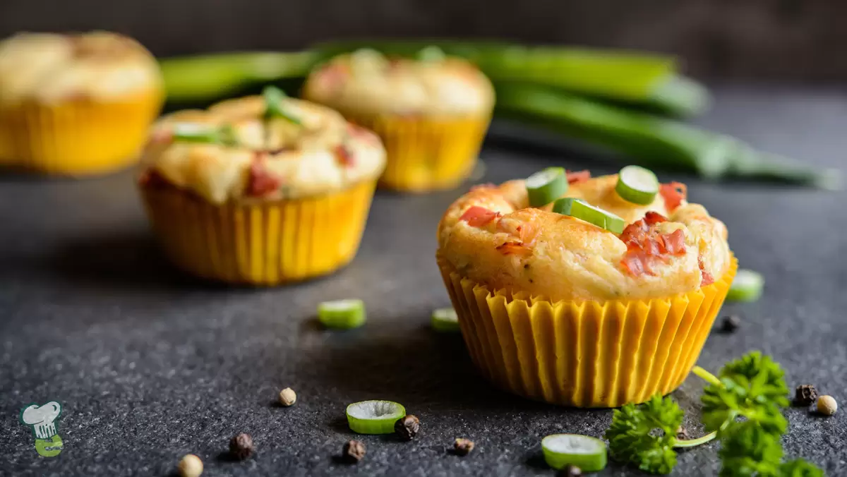 Heart Healthy Cheddar Bacon Muffins
