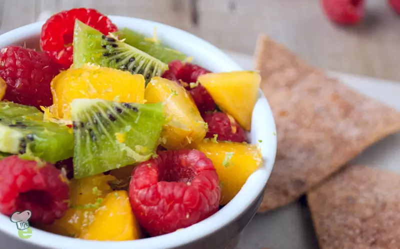 Heart Healthy Fruit Salsa with Cinnamon Chips