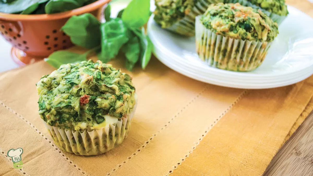 Heart Healthy Spinach Feta Muffins