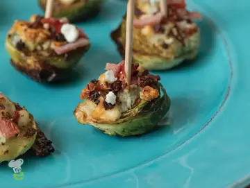 Blue Cheese and Bacon Brussels Sprouts