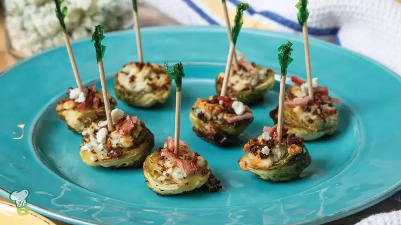 Heart Healthy Blue Cheese and Bacon Brussels Sprouts