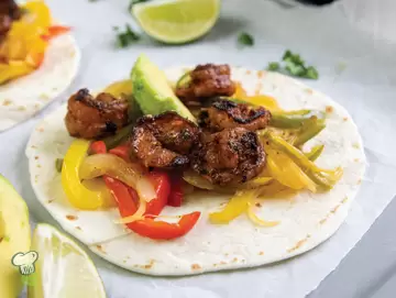 Blackened Shrimp Fajitas