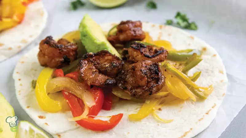 Heart Healthy Blackened Shrimp Fajitas