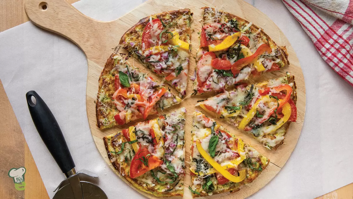 Heart Healthy Veggie Zucchini Crust Pizza