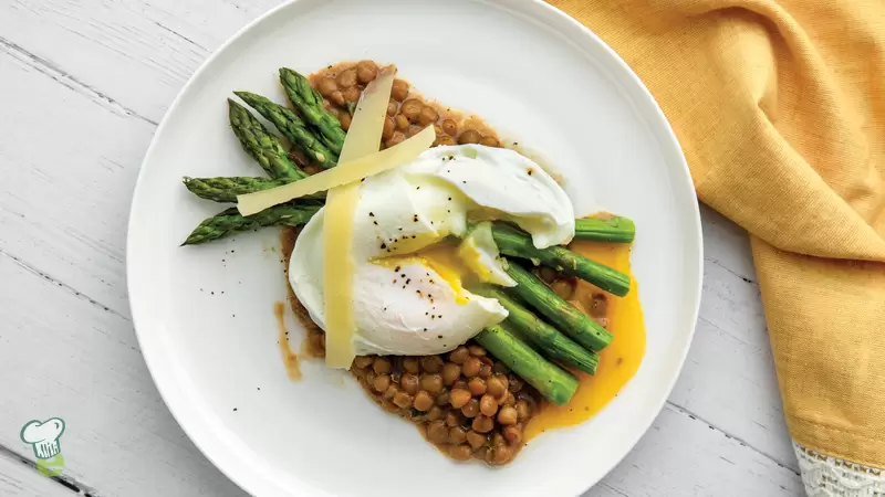 Heart Healthy Asparagus and Poached Eggs