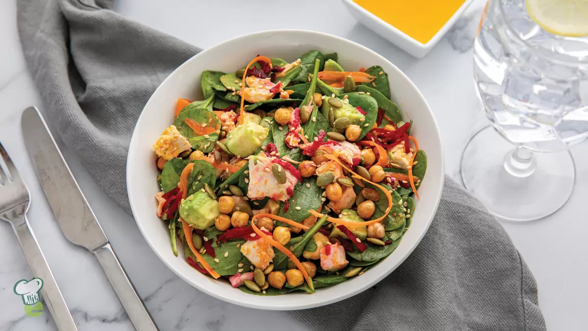 Heart Healthy Spinach, Beet and Chicken Salad