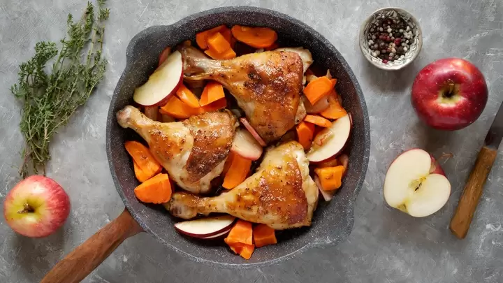 Heart Healthy Chicken Thighs with Apples