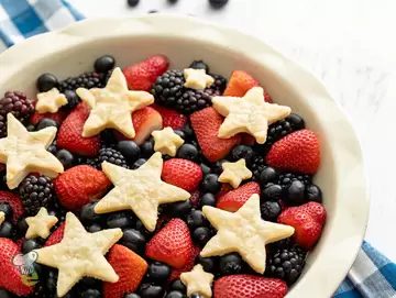 Red, White and Blueberry Tart
