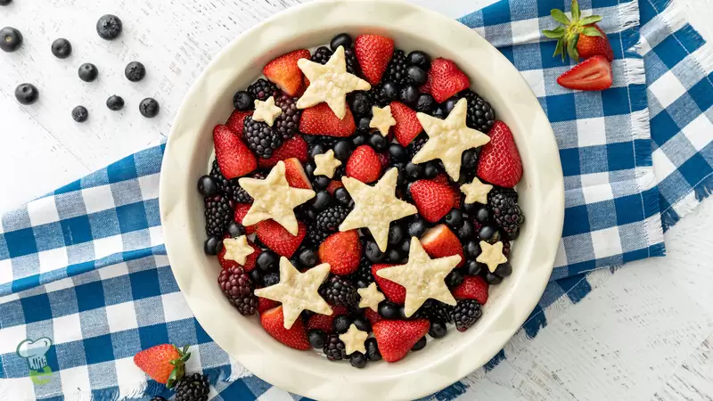 Heart Healthy Red, White and Blueberry Tart