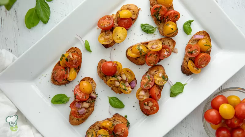 Heart Healthy Cherry Tomato Bruschetta