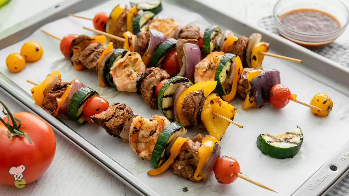 Heart Healthy Surf and Turf Kebabs