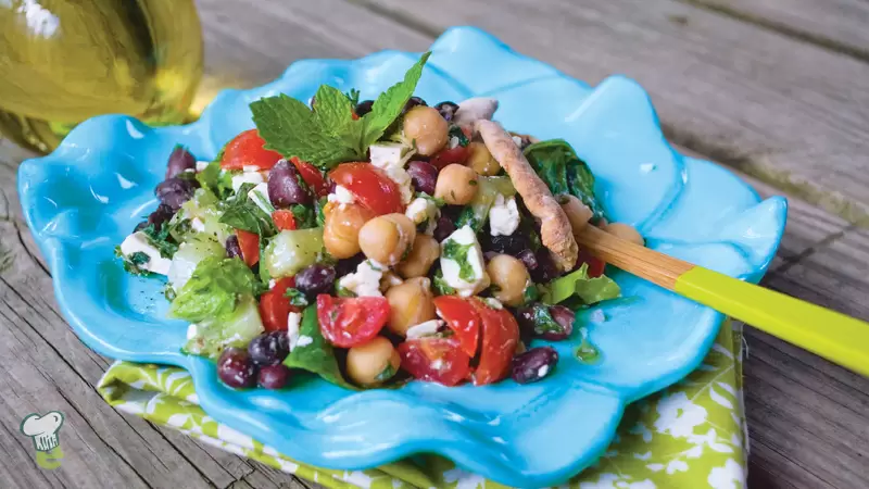 Heart Healthy Mediterranean Bean Salad