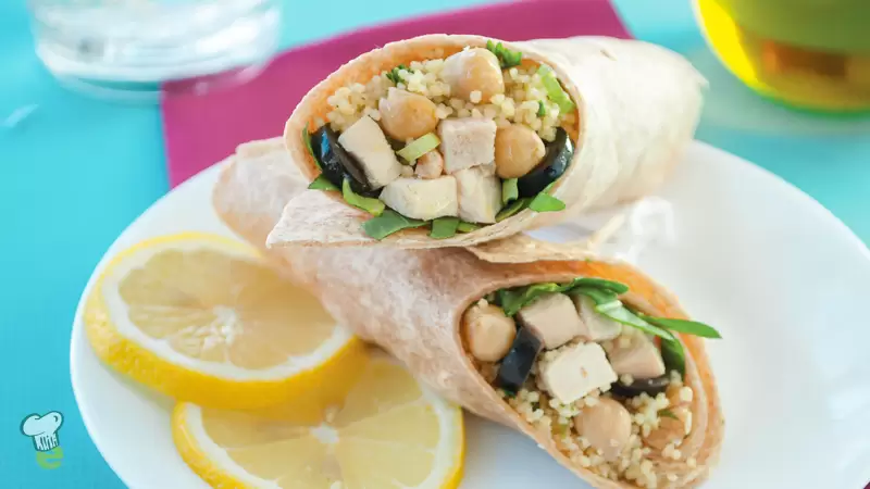 Heart Healthy Chicken Couscous Wrap