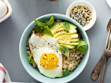 Oatmeal Avocado Egg Bowl