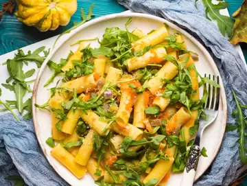 Pumpkin and Arugula Pasta