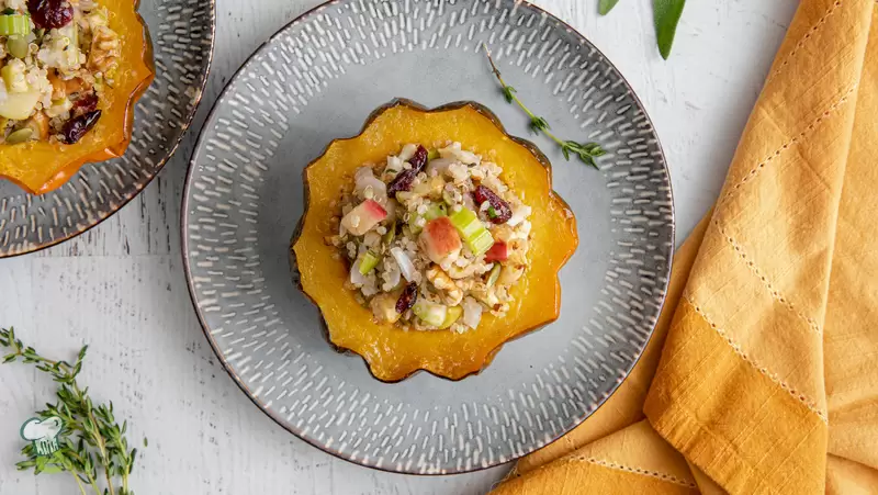 Heart Healthy Stuffed Acorn Squash