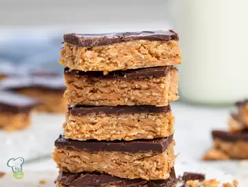 Chocolate Peanut Butter Oat Squares